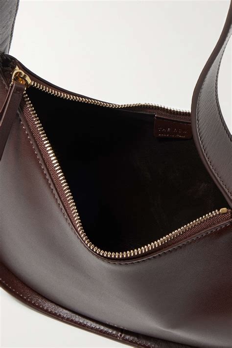 leather half moon bag.